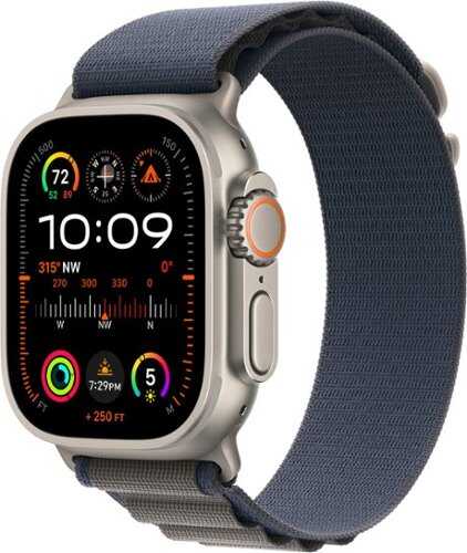 Rent to own Apple Watch Ultra 2 GPS + Cellular 49mm Titanium Case with Blue Alpine Loop  (Medium) - Titanium (AT&T)