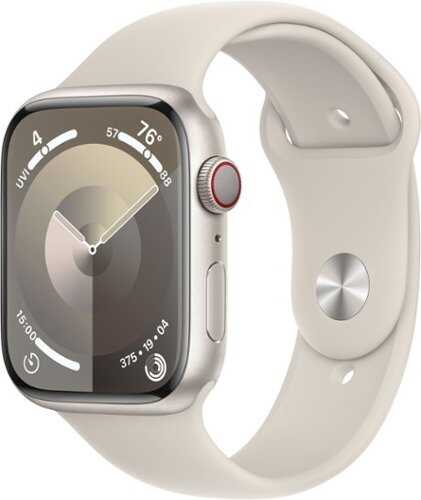 Rent to own Apple Watch Series 9 GPS + Cellular 45mm Aluminum Case with Starlight Sport Band  (Small/Medium) - Starlight (Verizon)