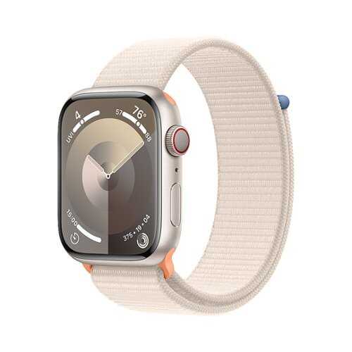 Rent to own Apple Watch Series 9 GPS + Cellular 45mm Aluminum Case with Starlight Sport Loop - Starlight (Verizon)
