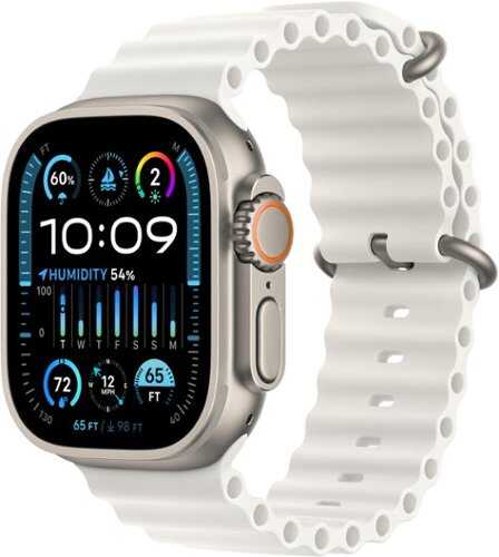 Rent to own Apple Watch Ultra 2 GPS + Cellular 49mm Titanium Case with White Ocean Band - Titanium (Verizon)