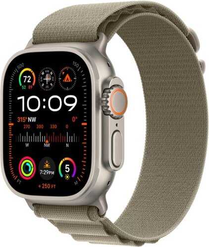 Rent to own Apple Watch Ultra 2 GPS + Cellular 49mm Titanium Case with Olive Alpine Loop  (Medium) - Titanium (Verizon)