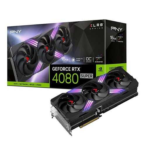 Rent to own PNY - GeForce RTX 4080 SUPER XLR8 Gaming VERTO EPIC-X RGB Overclocked 16GB Graphics Card with Triple Fans - Black
