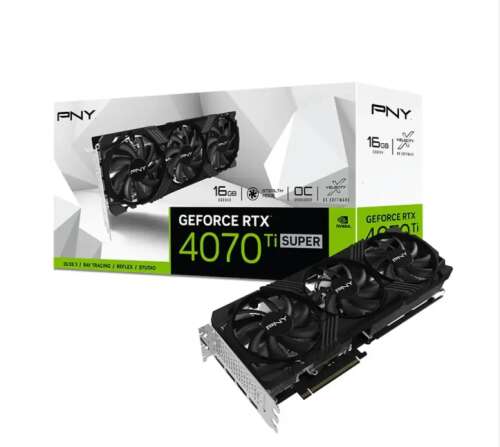 Rent to own PNY - GeForce RTX 4070 Ti SUPER 16GB VERTO Overclocked Triple Fan Graphics Card DLSS 3 - Black