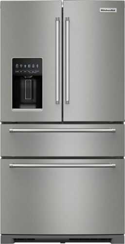 Rent To Own - KitchenAid - 26 cu. ft. French Door Refrigerator with Ice and Water Dispenser - Stainless Steel