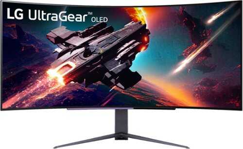 Rent To Own - LG - UltraGear 45" OLED Curved WQHD 240Hz 0.03ms FreeSync and NVIDIA G-SYNC Compatible Gaming Monitor with HDR - Black