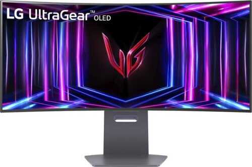 Rent To Own - LG - UltraGear 34" OLED Curved WQHD 240Hz 0.03ms FreeSync and NVIDIA G-SYNC Compatible Gaming Monitor with HDR10 - Black