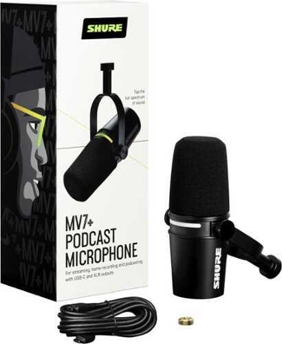 Rent to own Shure - MV7+ USB-C/XLR Dynamic Podcast Microphone - Black