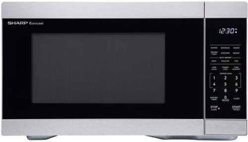 Rent to own Sharp - 1.1 cu. ft. 1000W Countertop Microwave - Stainless - Stainless Steel