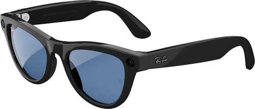 Rent To Own - Ray-Ban Meta - Skyler Smart Glasses with Meta Ai, Audio, Photo, Video Compatibility - Transitions Blue Lenses - Shiny Black