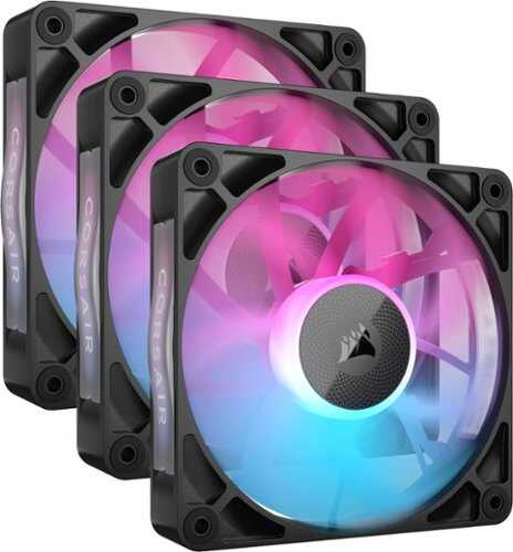 Rent to own CORSAIR - iCUE LINK RX120 RGB 120mm PWM Computer Case Fan Starter Kit (3-pack) - Black