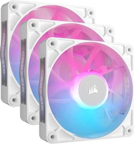 Rent to own CORSAIR - iCUE LINK RX120 RGB 120mm PWM Computer Case Fan Starter Kit (3-pack) - White