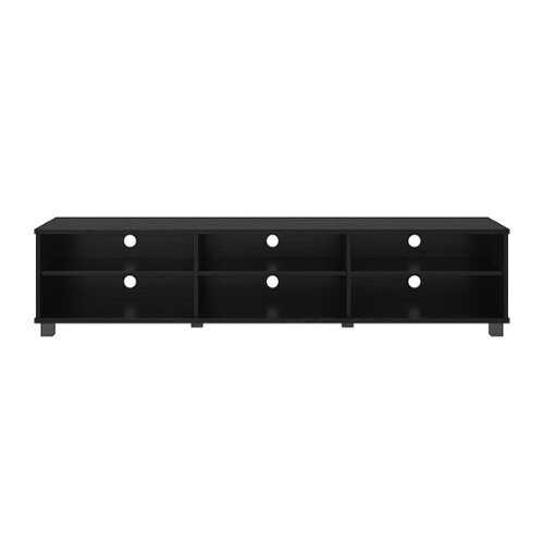 Rent to own CorLiving - Hollywood Collection TV Stand with Open Cabinets for Most TVs up to 85" - Black