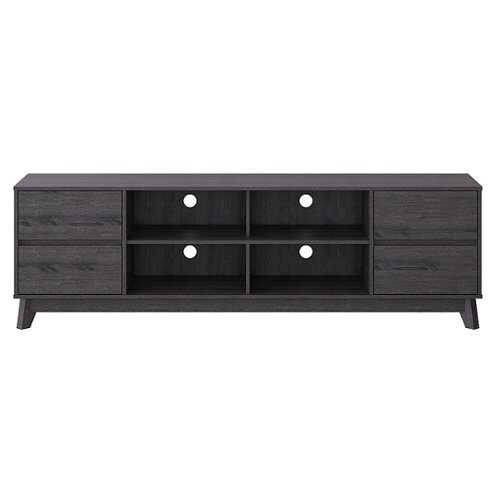 Rent to own CorLiving - Hollywood Collection TV Stand with Open and Closed Shelves for Most TVs up to 85" - Dark Gray