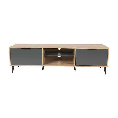 Rent to own CorLiving - Cole Collection TV Stand with Cabinets for Most TVs up to 85" - Light Wood