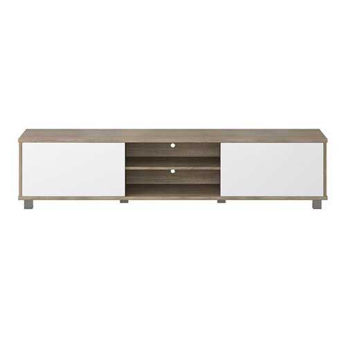 Rent to own CorLiving - Hollywood Collection TV Stand with Open and Closed Cabinets for Most TVs up to 85" - White