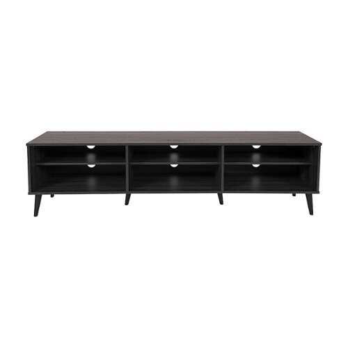 Rent to own CorLiving - Cole Collection TV Stand with Open Cabinets for Most TVs up to 85" - Dark Gray