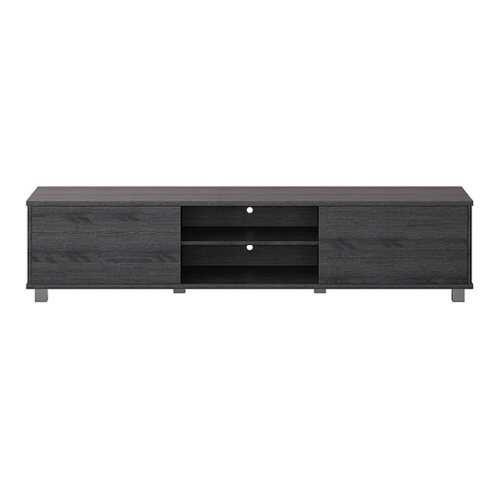 Rent to own CorLiving - Hollywood Collection TV Stand with Open and Closed Cabinets for Most TVs up to 85" - Dark Gray