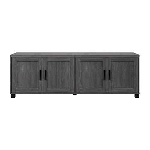 Rent to own CorLiving - Virlomi Collection TV Stand with Enclosed Cabinets for Most TVs up to 85" - Dark Gray