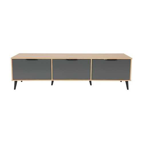 Rent to own CorLiving - Cole Collection TV Stand with Enclosed Cabinets for Most TVs up to 85" - Light Wood