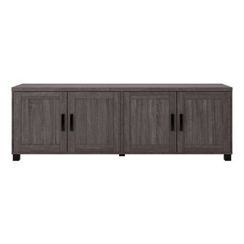 Rent to own CorLiving - Virlomi Collection TV Stand with Enclosed Cabinets for Most TVs up to 85" - Brown