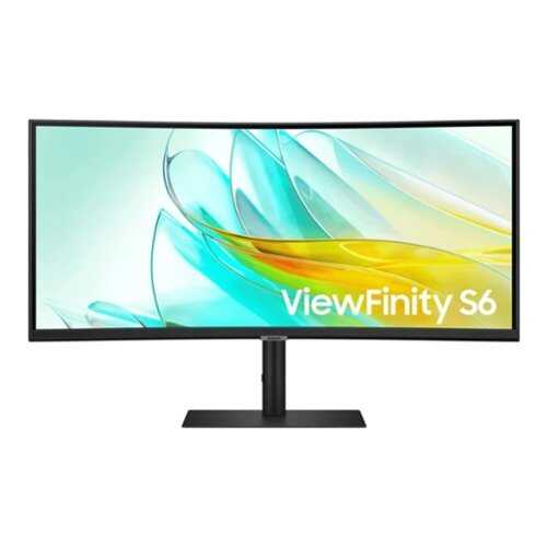 Rent to own Samsung - 34" ViewFinity S65UC Ultra-WQHD AMD FreeSync Curved Monitor (DisplayPort, HDMI, USB-C) - Black