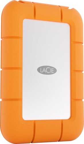 Rent to own LaCie Rugged Mini SSD 1TB Solid State Drive - USB 3.2 Gen 2x2, speeds up to 2000MB/s (STMF1000400) - Silver and Orange