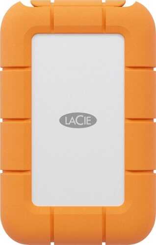 Rent to own LaCie Rugged Mini SSD 2TB Solid State Drive - USB 3.2 Gen 2x2, speeds up to 2000MB/s (STMF2000400) - Silver and Orange