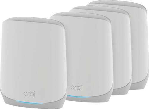 Rent to own NETGEAR - Orbi 750 Series AX5200 Tri-Band Mesh Wi-Fi 6 System (4-pack) - White