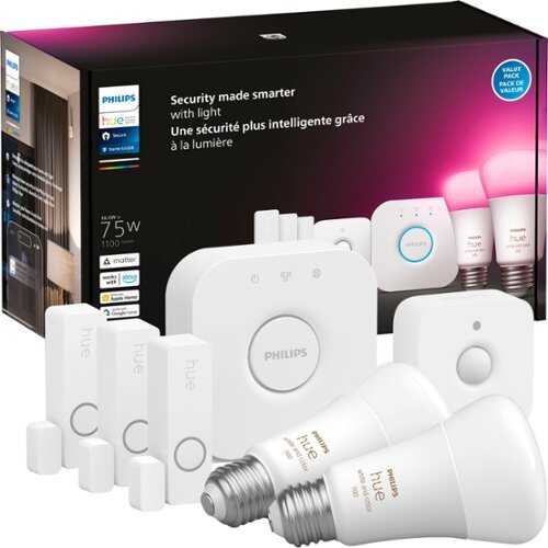 Rent To Own - Philips Hue Wired Security Camera WCA E26 set NM - White