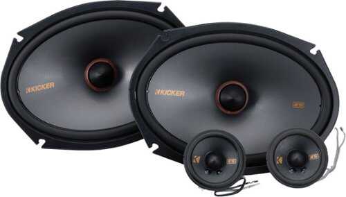 Rent to own KICKER - KS Series 6X9" 2-Way Component Car Speakers with Polypropylene Cones (Pair) - Black