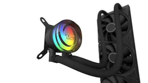 Rent to own iBUYPOWER - AW4 240mm Radiator CPU Liquid Cooler (3 x 120mm Core Fans) with RGB Display- Black - Black