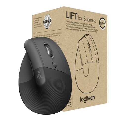 Rent to own Logitech - Lift for Business Vertical Ergonomic Mouse - Wireless - Graphite