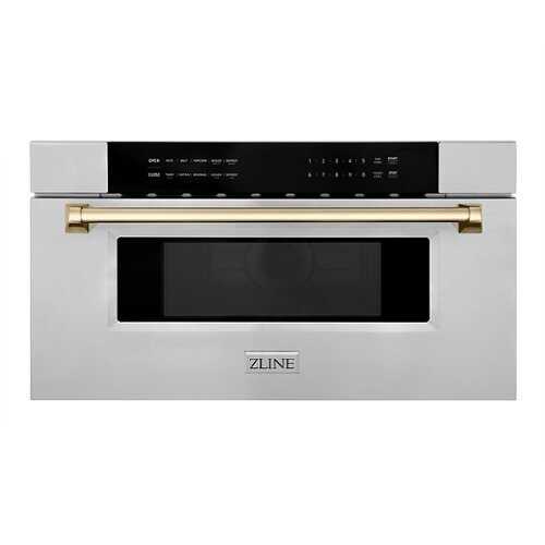 Rent to own ZLINE - 30" 1.2 cu. ft. Built-In Microwave Drawer in Stainless Steel with Gold Accents