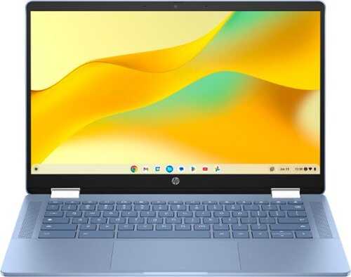 Rent to own HP - 2-in-1 14" Touch-Screen Chromebook - Intel Processor N100 - 4GB Memory - 64GB eMMC - Sky Blue