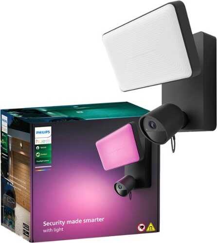 Rent to own Philips - Hue Outdoor Floodlight Camera - Black