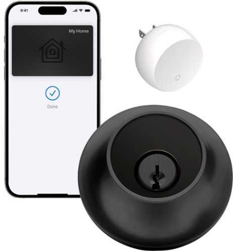 Rent To Own - Level - Lock+ Connect Smart Lock Bluetooth/WiFi Replacement Deadbolt with Apple HomeKey/App/Key - Matte Black