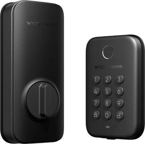 Rent To Own - Wyze - Smart Lock Bolt, Fingerprint Keyless Entry, Bluetooth Deadbolt Replacement, In-App Monitoring and Scheduled Access - Black