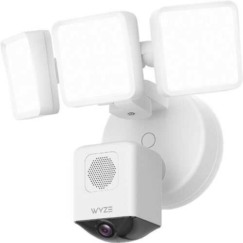 Rent To Own - Wyze - Floodlight Camera Pro, 3000 Lumen LEDs, 180° Wide View, 2k HD Outdoor Wi-Fi Floodlight Home Security Camera - White - White