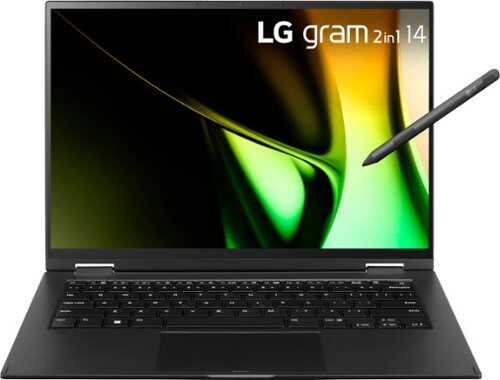 Rent to own LG gram 2-in-1 14" Laptop - Intel Evo Platform Intel Core Ultra 7 - 16GB RAM - 1TB SSD - Black