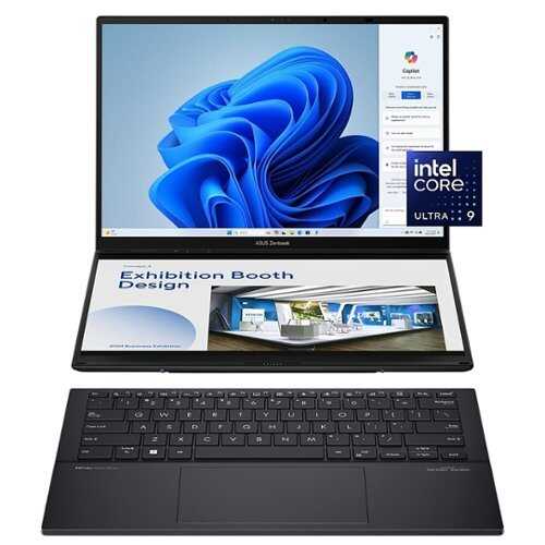 Rent to own ASUS - Zenbook DUO Dual 14” 3K OLED Touch Laptop - Intel Core Ultra 9 with 32GB Memory - Intel Arc Graphics - 1TB SSD - Inkwell Gray