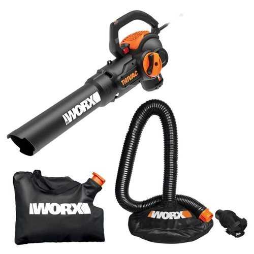 Rent to own WORX - 12 Amp TRIVAC 70 MPH 600 CFM Corded Blower, Mulcher, and Vaccum - Black