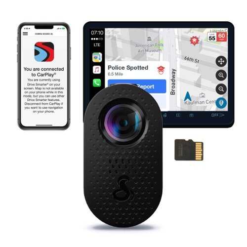 Rent to own Cobra - SC 120 QHD Universal Dash Cam, works with Apple CarPlay/Android Auto - Black