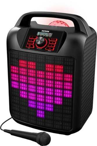 Rent to own ION Audio - Party Rocker Max High-Power Portable Bluetooth Speaker with Customizable Party Theme Lights - Black