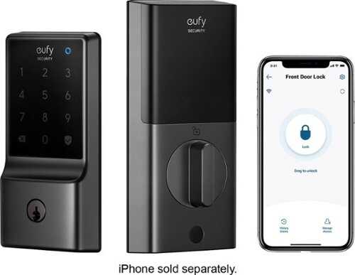 Rent to own eufy Security - Smart Lock C210 WiFi Replacement Deadbolt with eufy App|Keypad|Biometric Access - Black