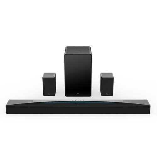 Rent to own TCL - Q85H Q Class 7.1.4 Channel Sound Bar with Dolby Atmos, Wireless Subwoofer, and Wireless Surround Speakers - Black