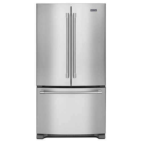 Rent To Own - Maytag - 20 cu. ft. French Door Refrigerator with PowerCold Feature - Stainless Steel