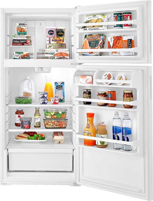 Rent to own Amana - 14.4 Cu. Ft. Top-Freezer Refrigerator with Dairy Bin - White