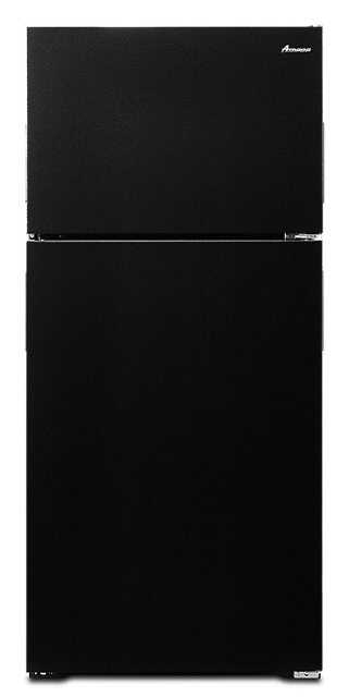 Rent To Own - Amana - 14.4 Cu. Ft. Top-Freezer Refrigerator with Dairy Bin - Black