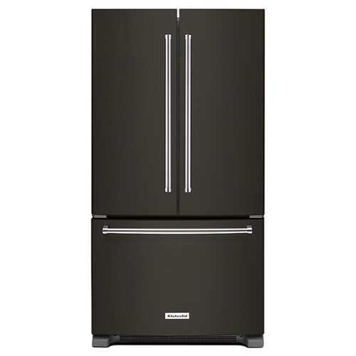 Rent To Own - KitchenAid - 25 cu. ft. French Door Refrigerator with Interior Water Dispenser - Black Stainless Steel