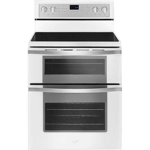 Rent to own Whirlpool - 6.7 Cu. Ft. Self-Cleaning Freestanding Double Oven Electric Convection Range - White